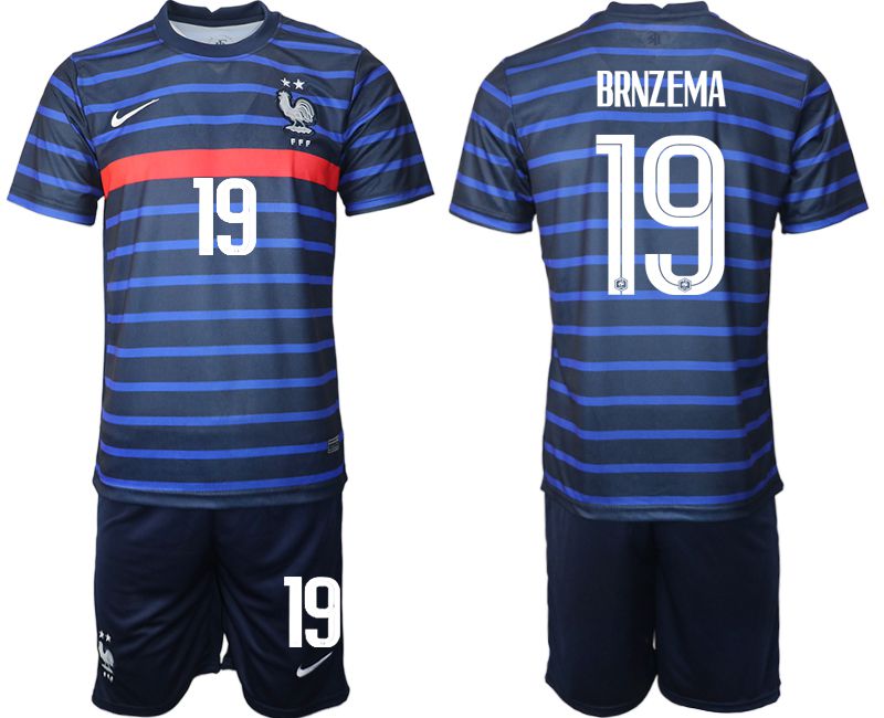 Men 2020-2021 European Cup France home blue #19 Soccer Jersey->france jersey->Soccer Country Jersey